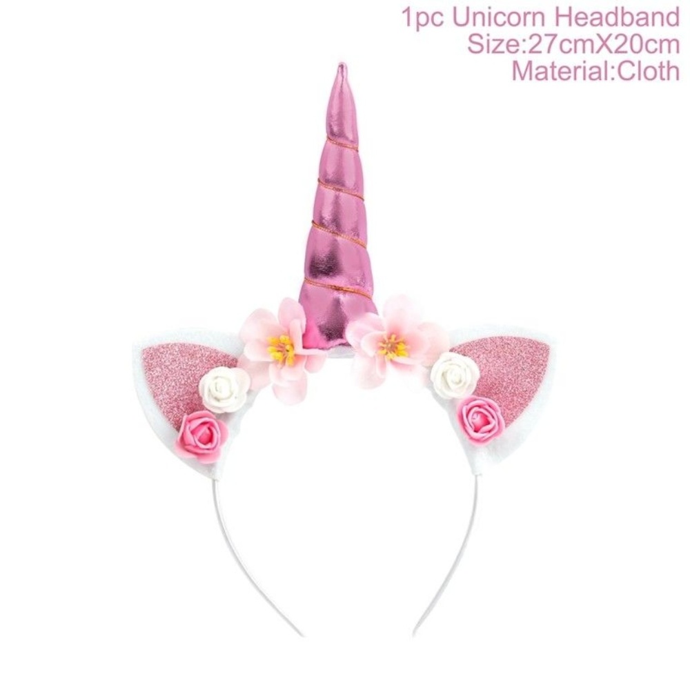 PINK UNICORN HORN HEAD HAIR KIDS HEADBAND